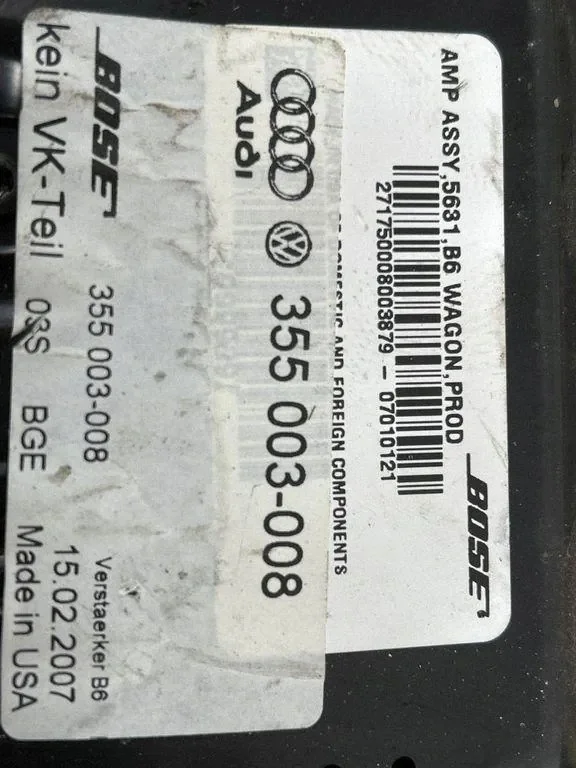 Amplificateur Audi A4 AVANT (8ED, B7) 2.0L image 3