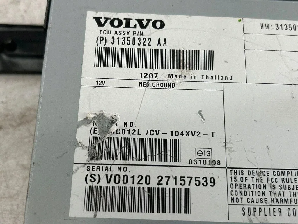 Volvo V60 XC60 Radio Verstärker 31350322AA image 3