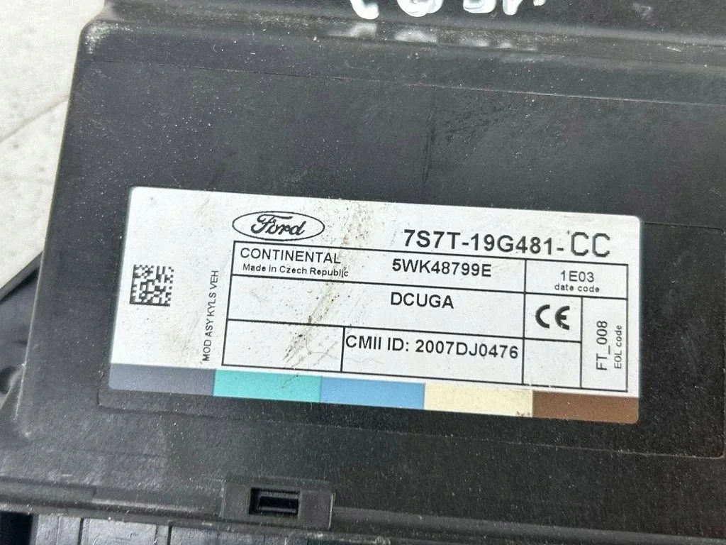 2011 Ford Galaxy Central Lock Module 7S7T19G481CC image 4