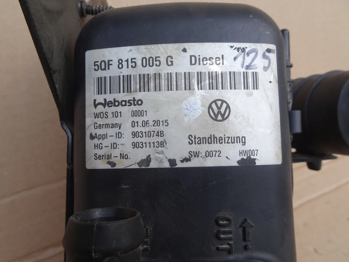 Webasto VW Tiguan II Caddy Passat 5QF815005G image 9