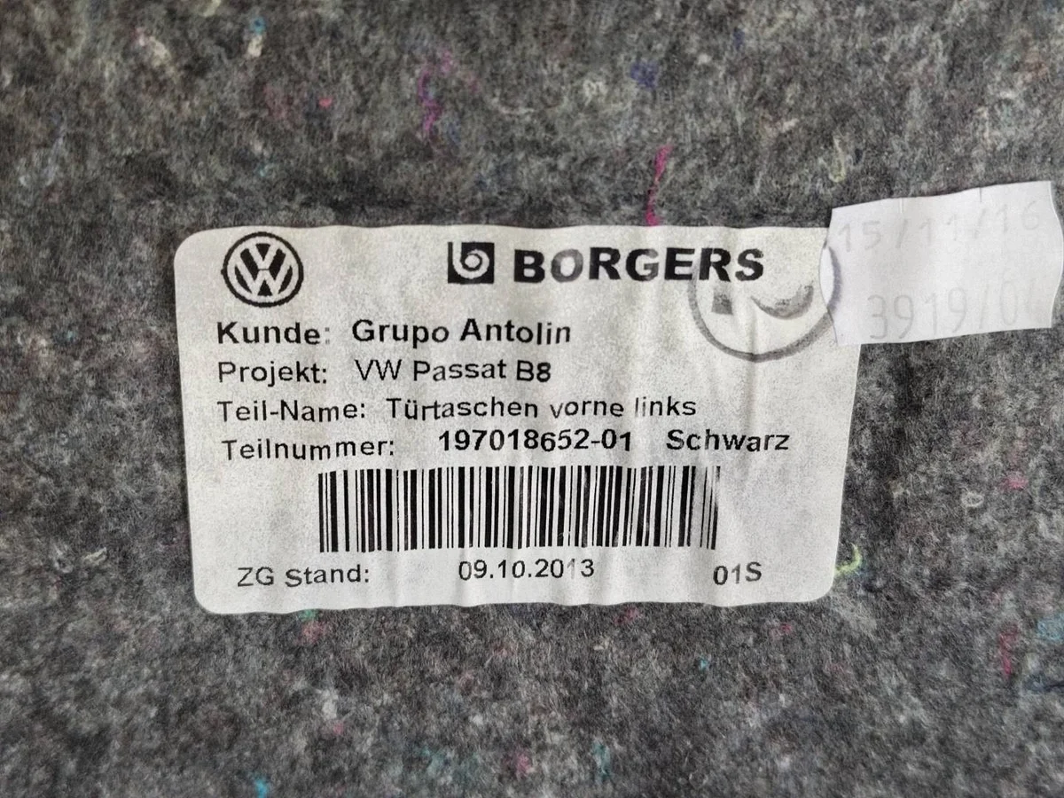 Seitenverkleidung Tür links vorne VW Passat B8 image 6