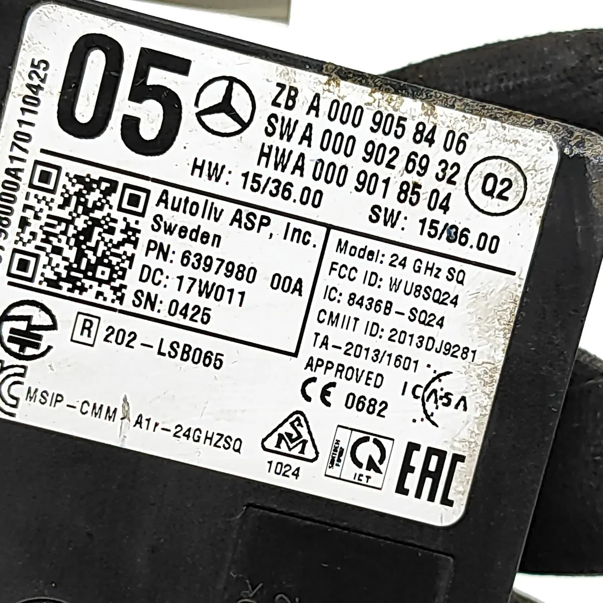 Sensor Radar Mercedes S W222 A0009026932 image 6