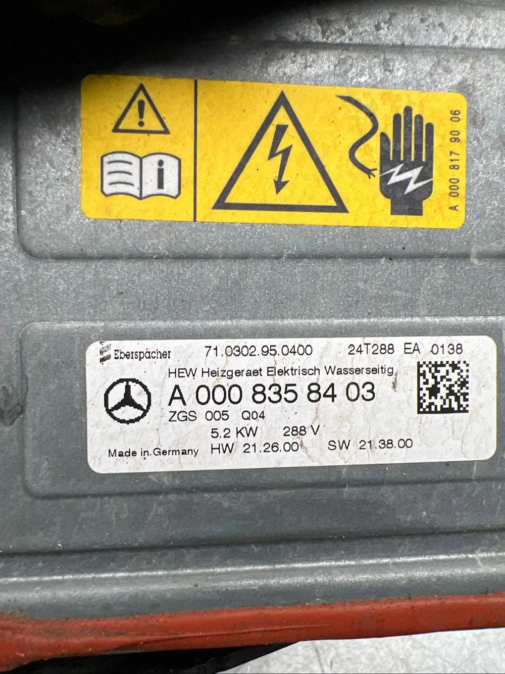 Calentador refrigerante Mercedes EQB A0008358403 image 5