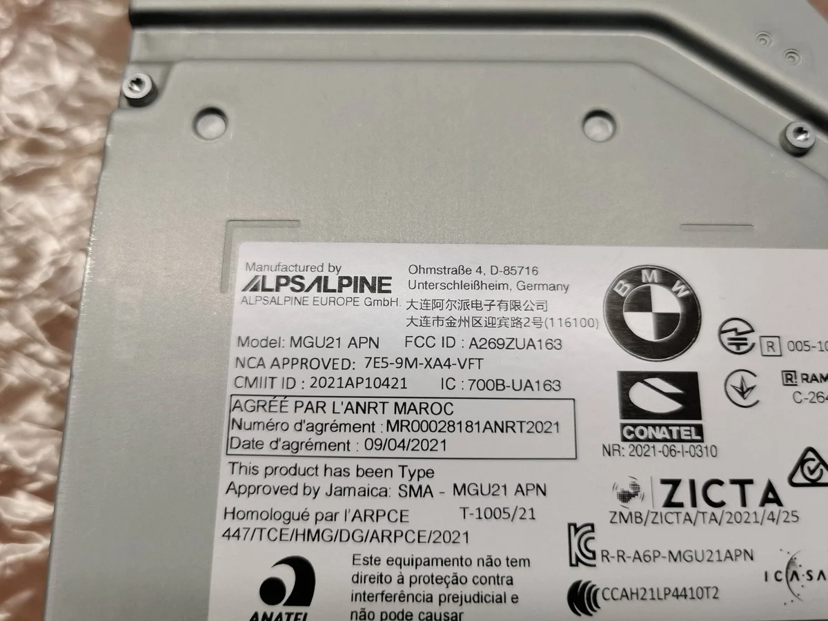 BMW MGU21 Navigation Computer 65125B4AFA4DAN image 5