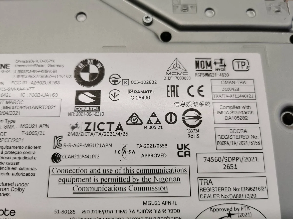 BMW MGU21 Navigation Computer 65125B4AFA4DAN image 6