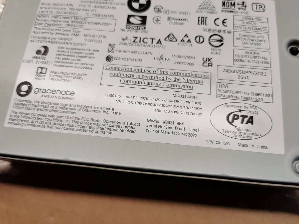 BMW MGU21 Navigation Computer 65125B4AFA4DAN image 7