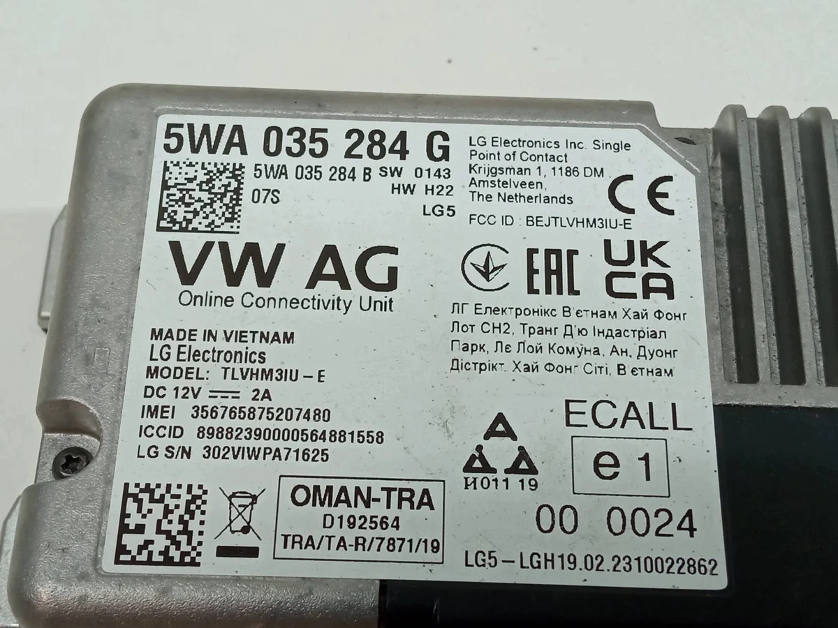 eCall Modul Skoda Karoq 5WA035284G thumbnail 3