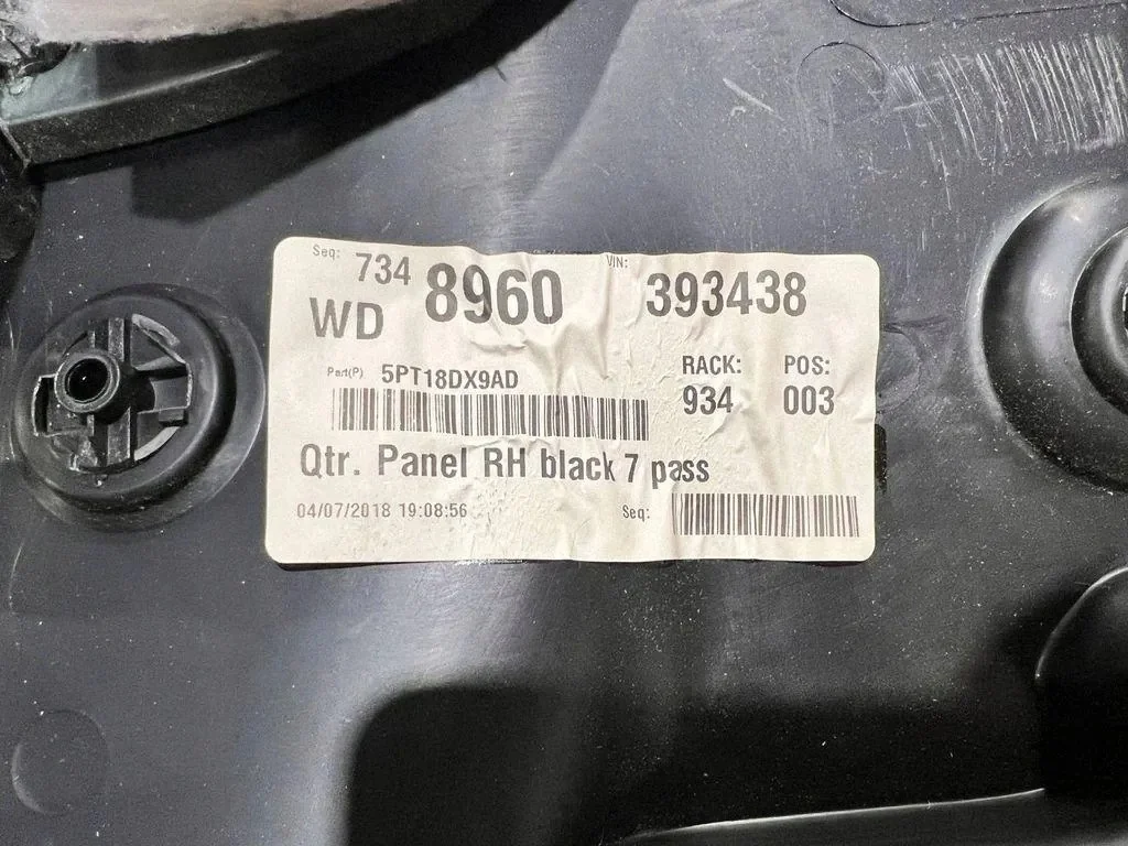 Dodge Durango 2016 Trunk Side Panel Right 5PT18DX9AD image 5