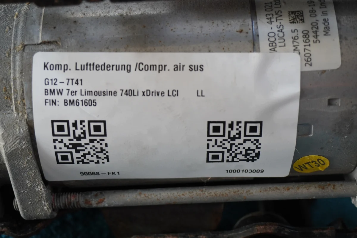 Kompressor Luftfederung BMW G11 G12 6884682 image 6