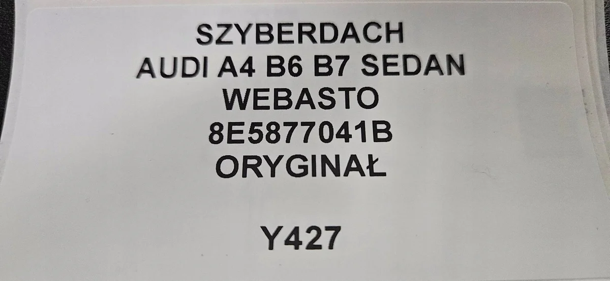 Schiebedach komplett Audi A4 S4 B6 8E 8H thumbnail 5