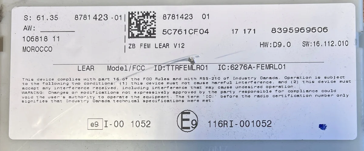 BMW 3 F30 F31 Modul Komfortu Nadwozia image 3