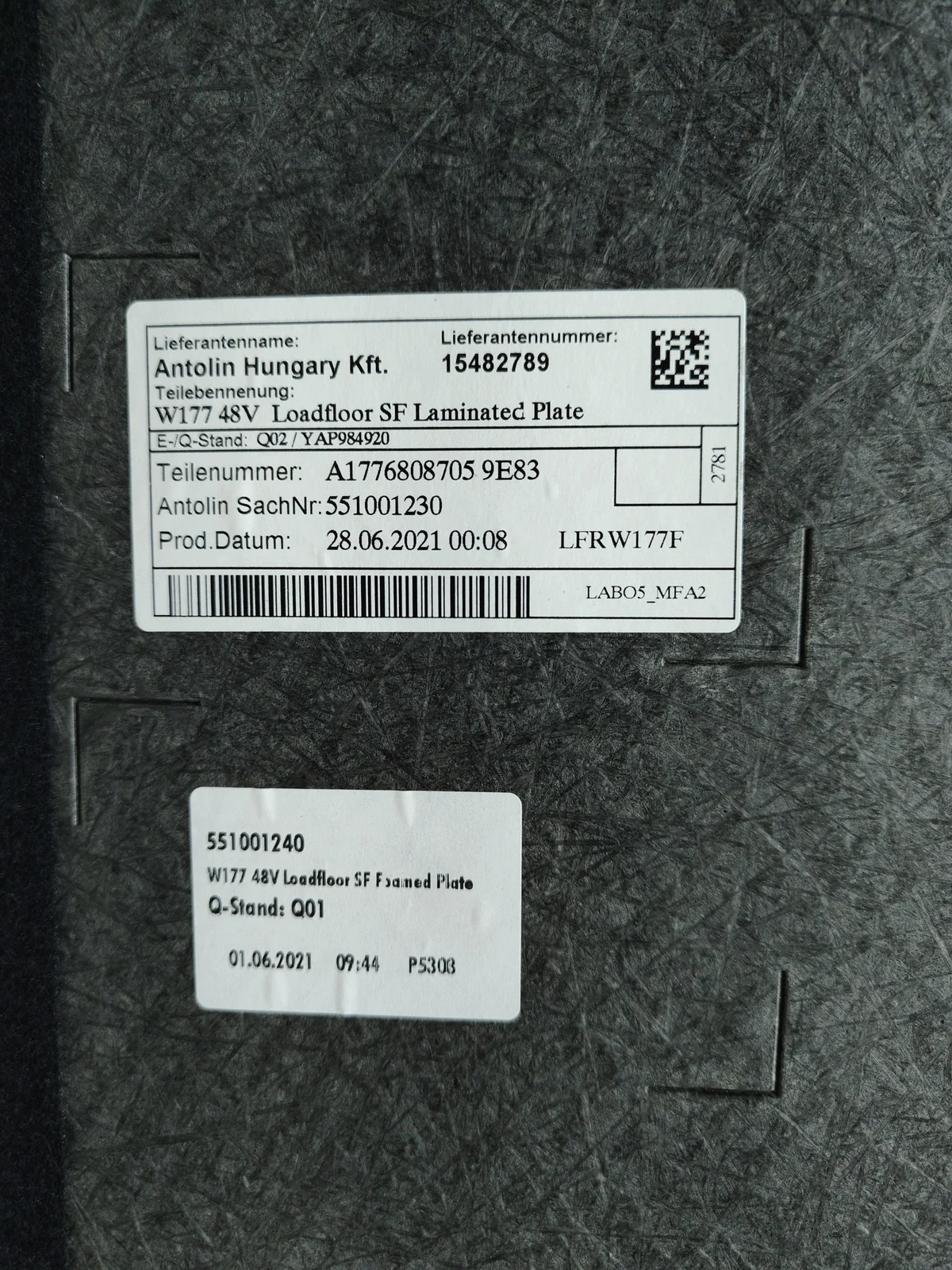 Kofferraumboden Mercedes A-Klasse W177 A1776808705 thumbnail 4