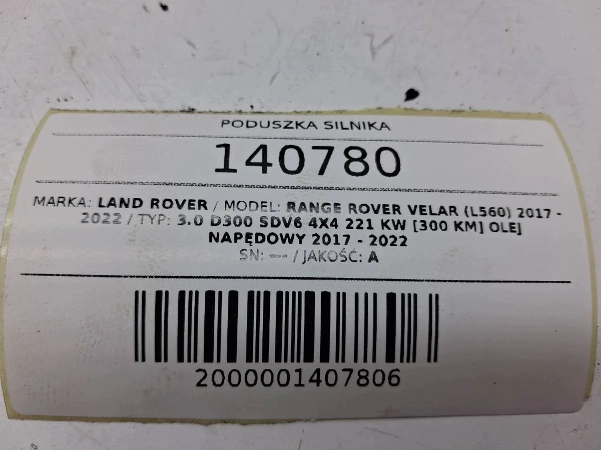Motorfäste Range Rover Velar L560 3.0 D image 6