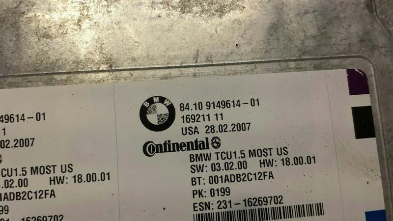 BMW 6 -sarja E63 Bluetooth-ohjausyksikkö 9149614 image 3