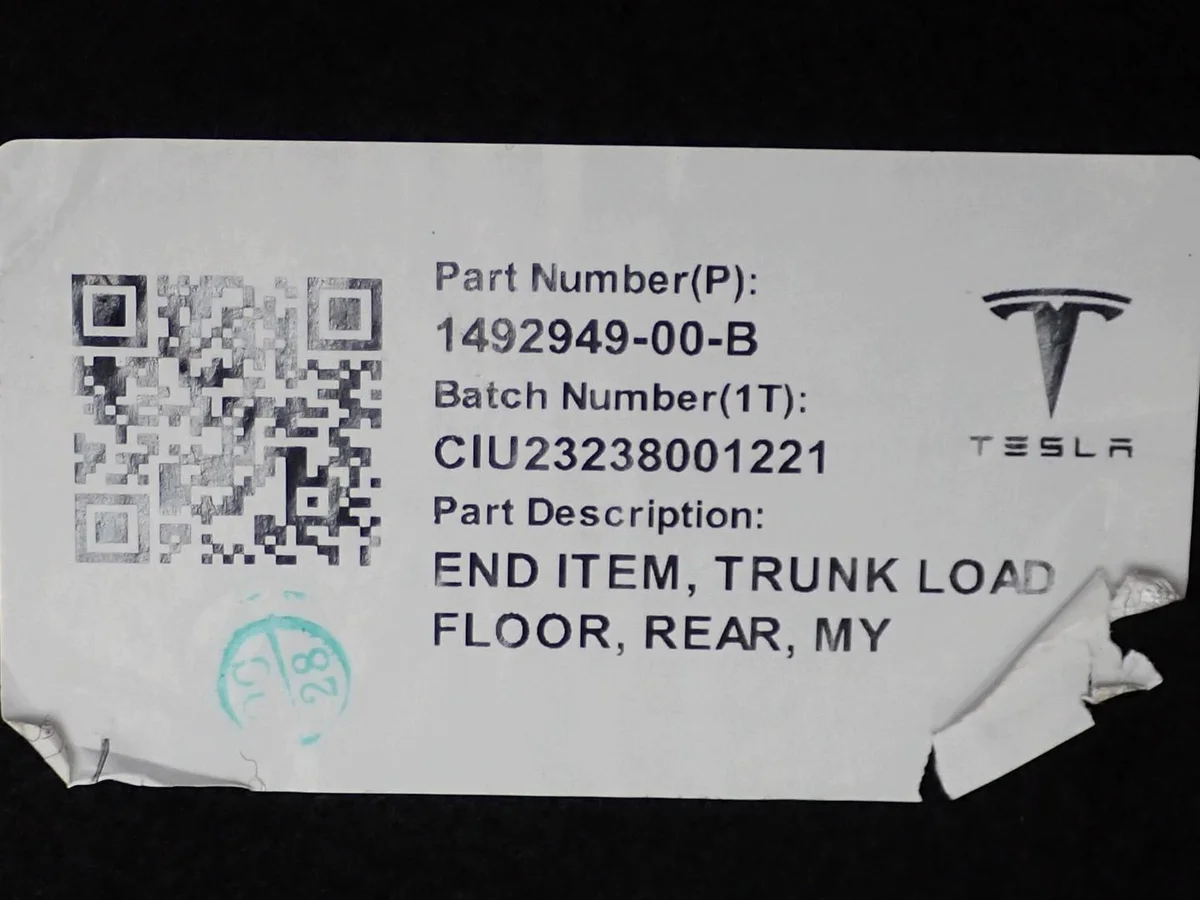 Tesla Model Y Alfombrilla Maletero 1492949-00-B image 3