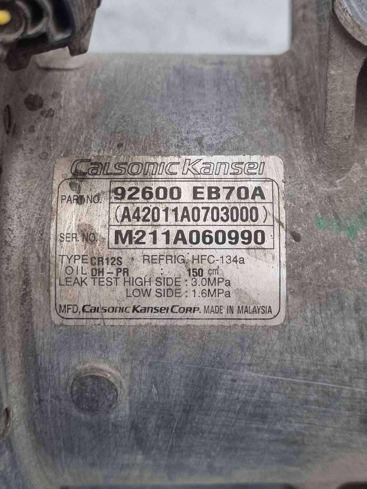 Ilmastoinnin kompressori Nissan Navara Pathfinder A42011A0703000 image 8