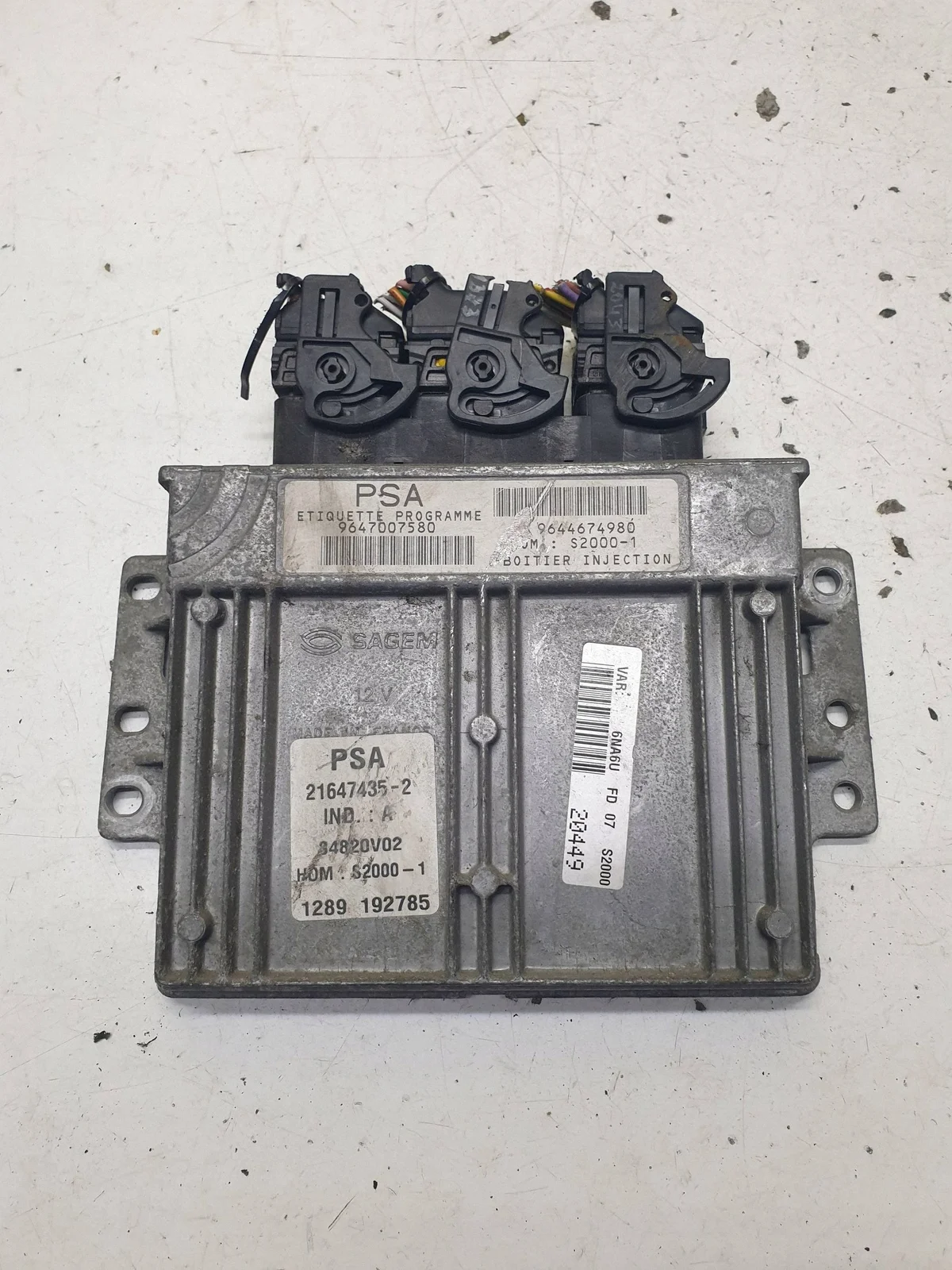 Unidad de control motor Citroen Picasso 1.8 B