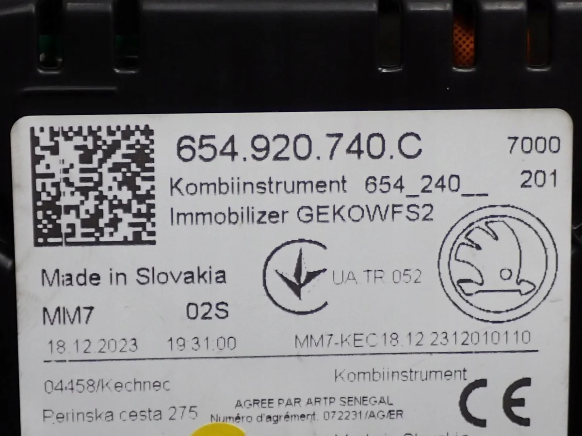 Kombiinstrument Skoda Fabia IV 1.0 TSI image 5