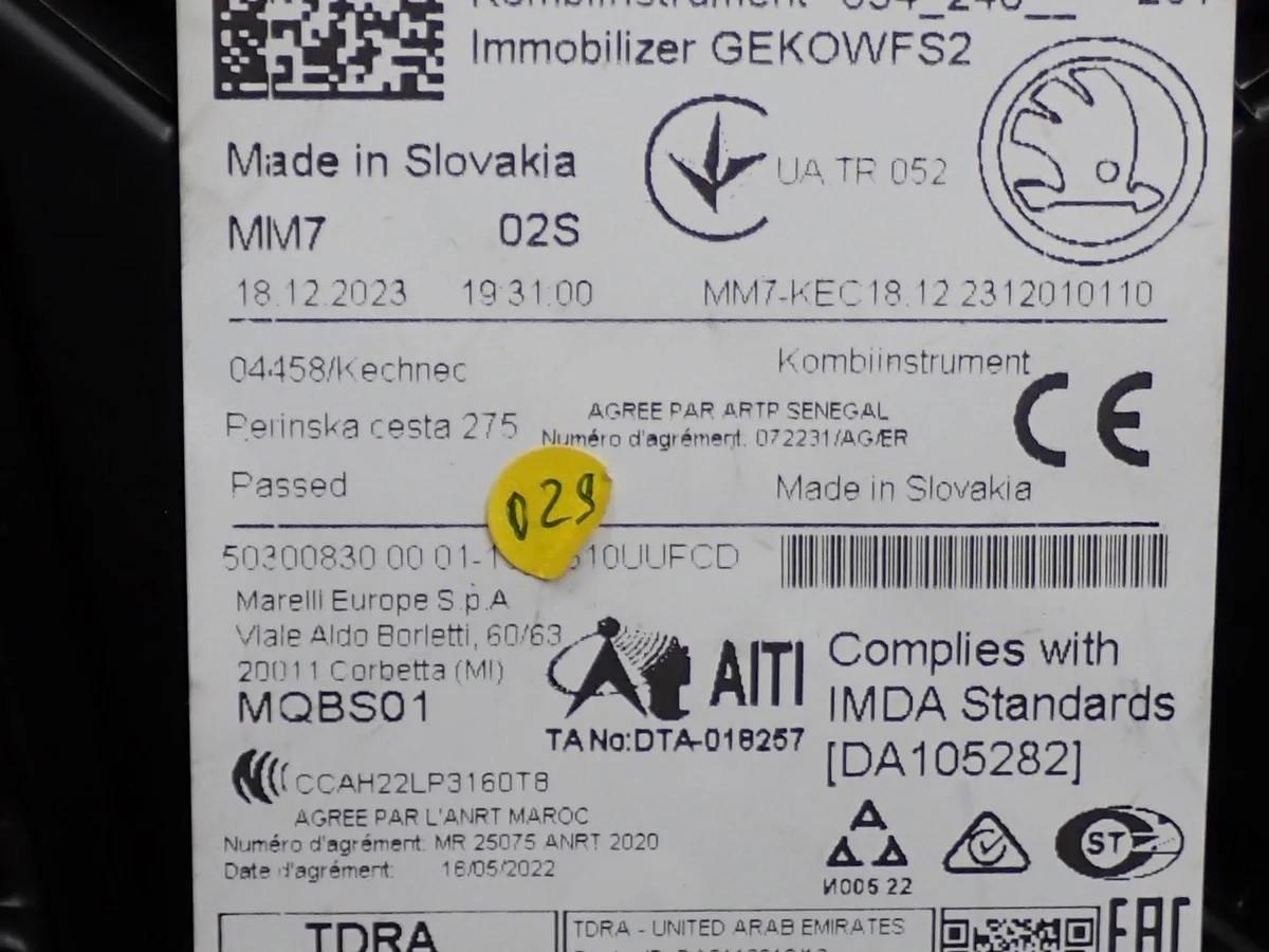 Kombiinstrument Skoda Fabia IV 1.0 TSI image 6