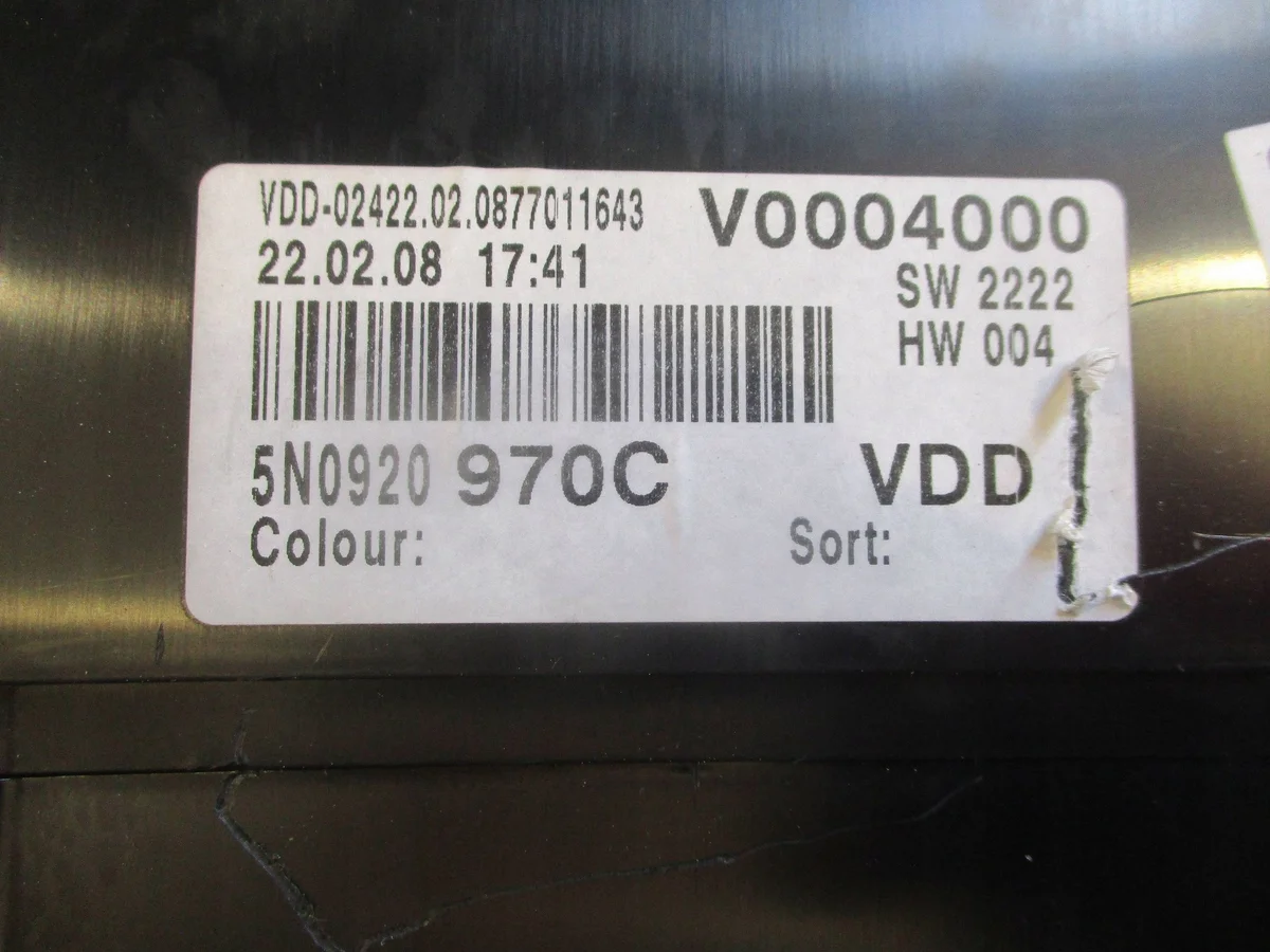VW Golf V Instrumentpanel 1.9 TDI BKC image 9