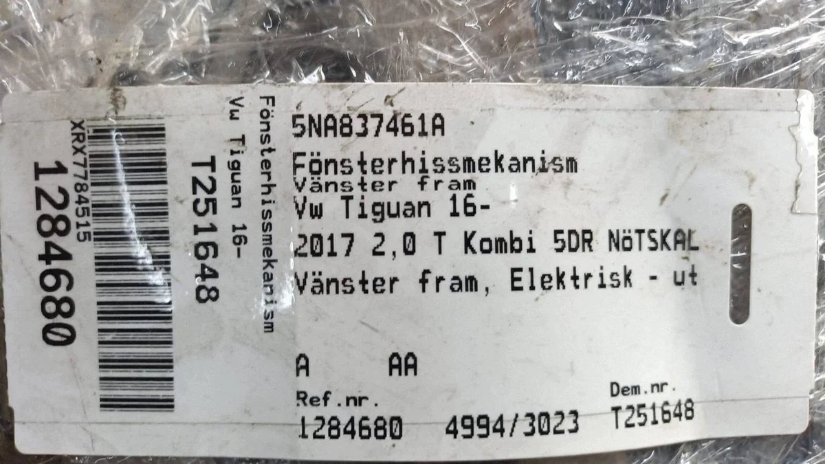 Fensterhebermechanismus vorne links VW Tiguan 5NA837461A image 3