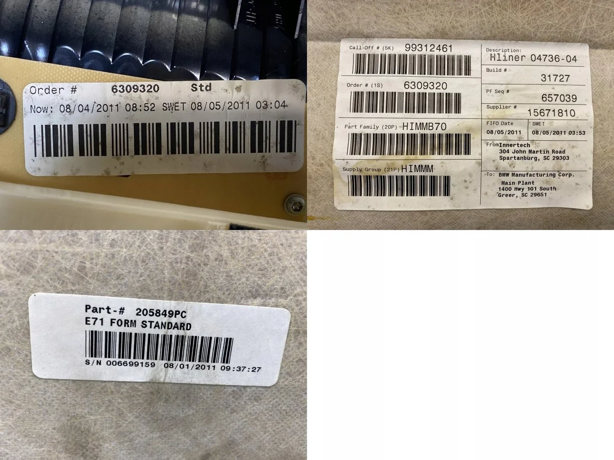 Forro Teto Preto BMW X6 E71 E72 OEM 51447313332 thumbnail 5