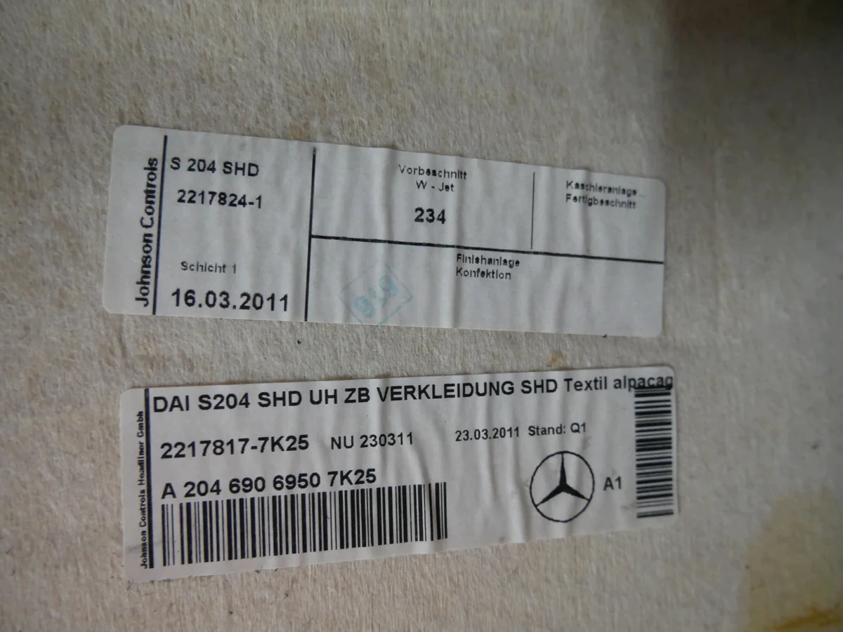 Mercedes W204 Kombi Dachhimmel Himmel image 8