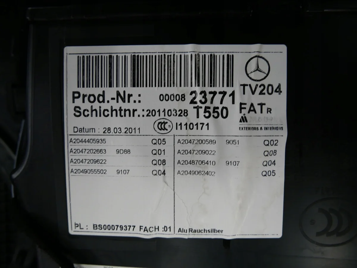 Mercedes W204 Türverkleidung Rechts Vorne image 5
