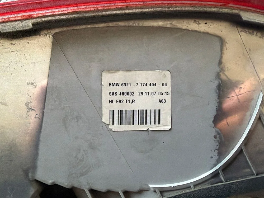 BMW 3 E92 E93 Rear Right Tail Light 63217174404 image 7