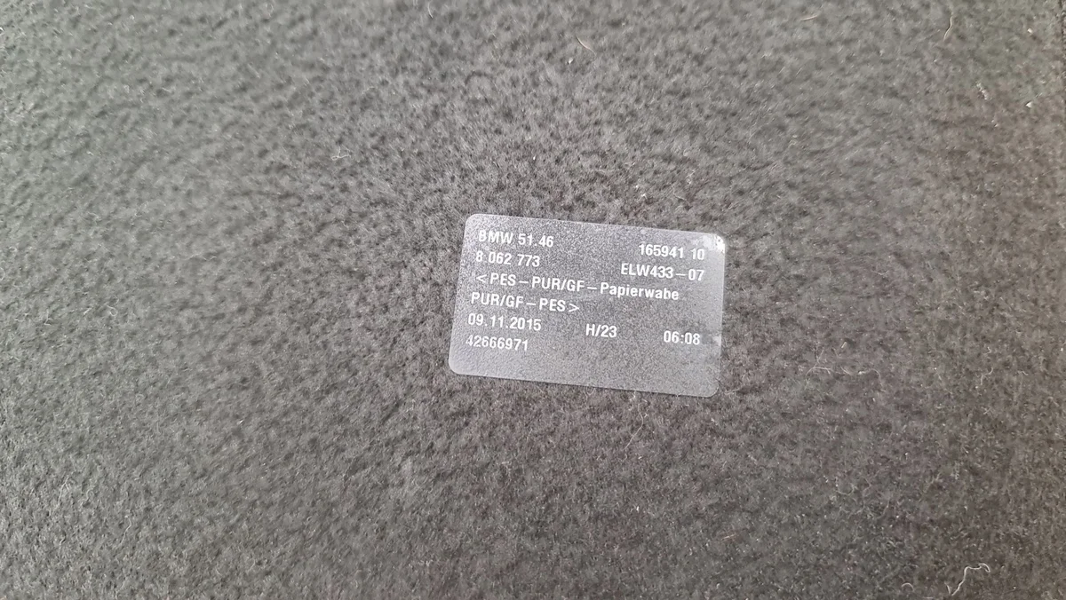BMW F36 Étagère Coffre Arrière OEM 8062773 thumbnail 7