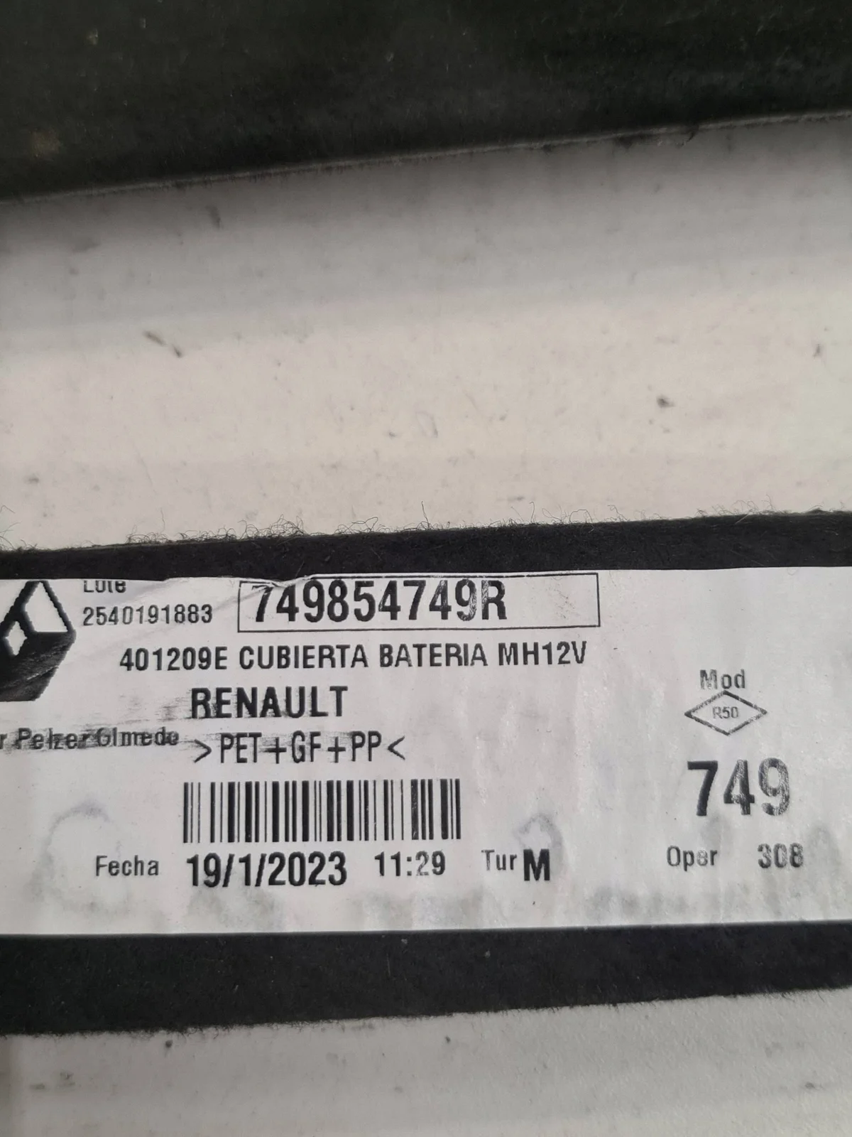 Renault Captur II 749854749R Copri Batteria image 5