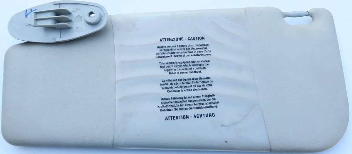 Sonnenblende Fiat Punto 2 Fahrerseite Hellgrau