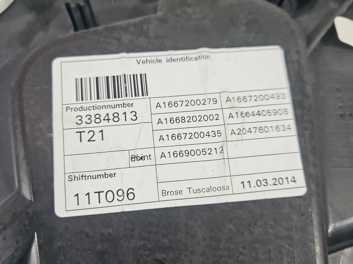 Fensterheber Vorne Rechts A1667200279 Mercedes ML W166 thumbnail 1