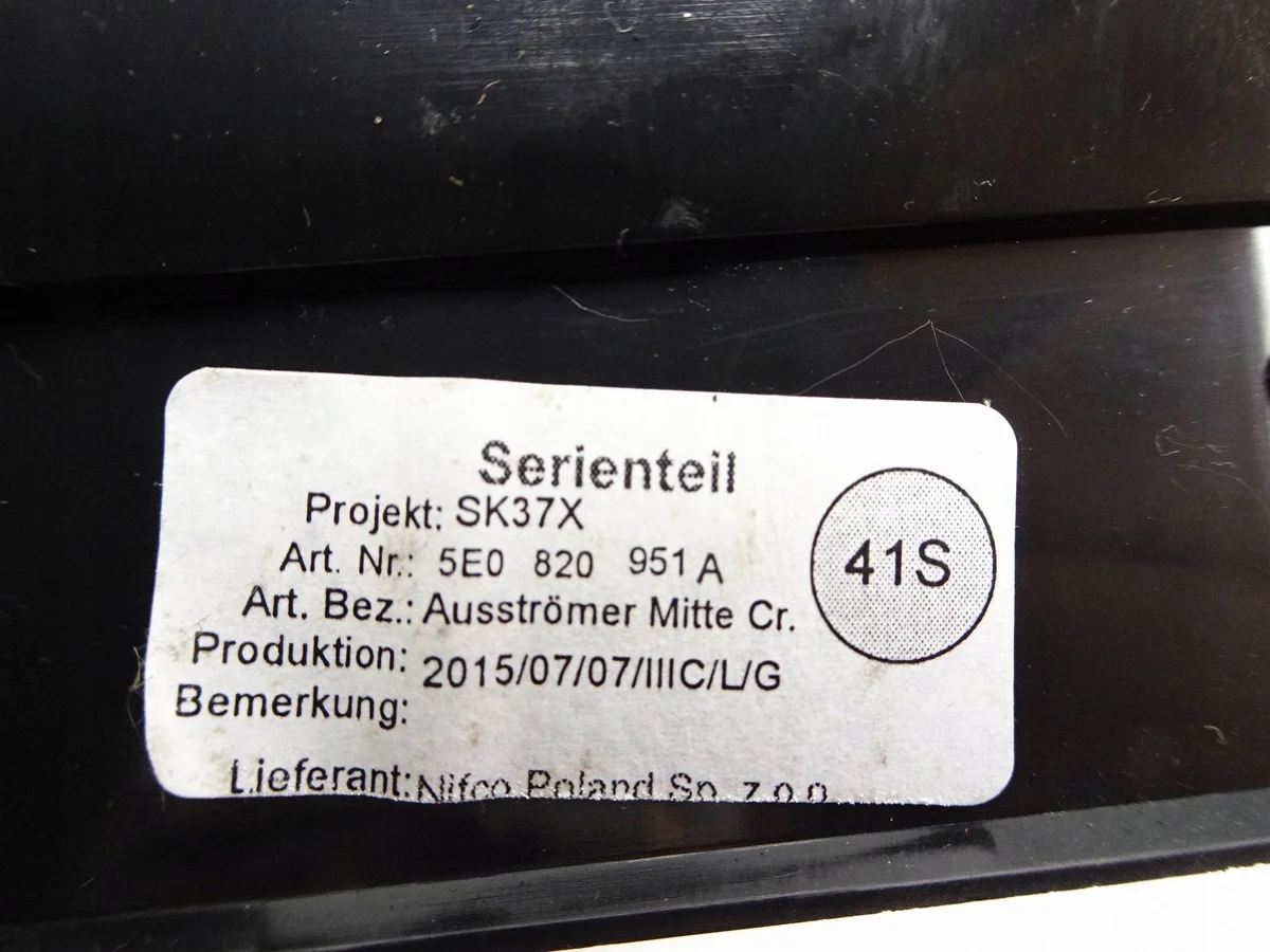 Skoda 5E0820951A Lüftungsgitter Mittel image 6