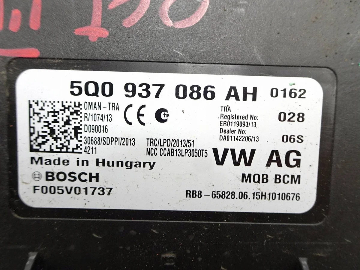 Skoda Octavia Mk3 (5E) mukavuusmoduuli 5Q0937086AH image 5