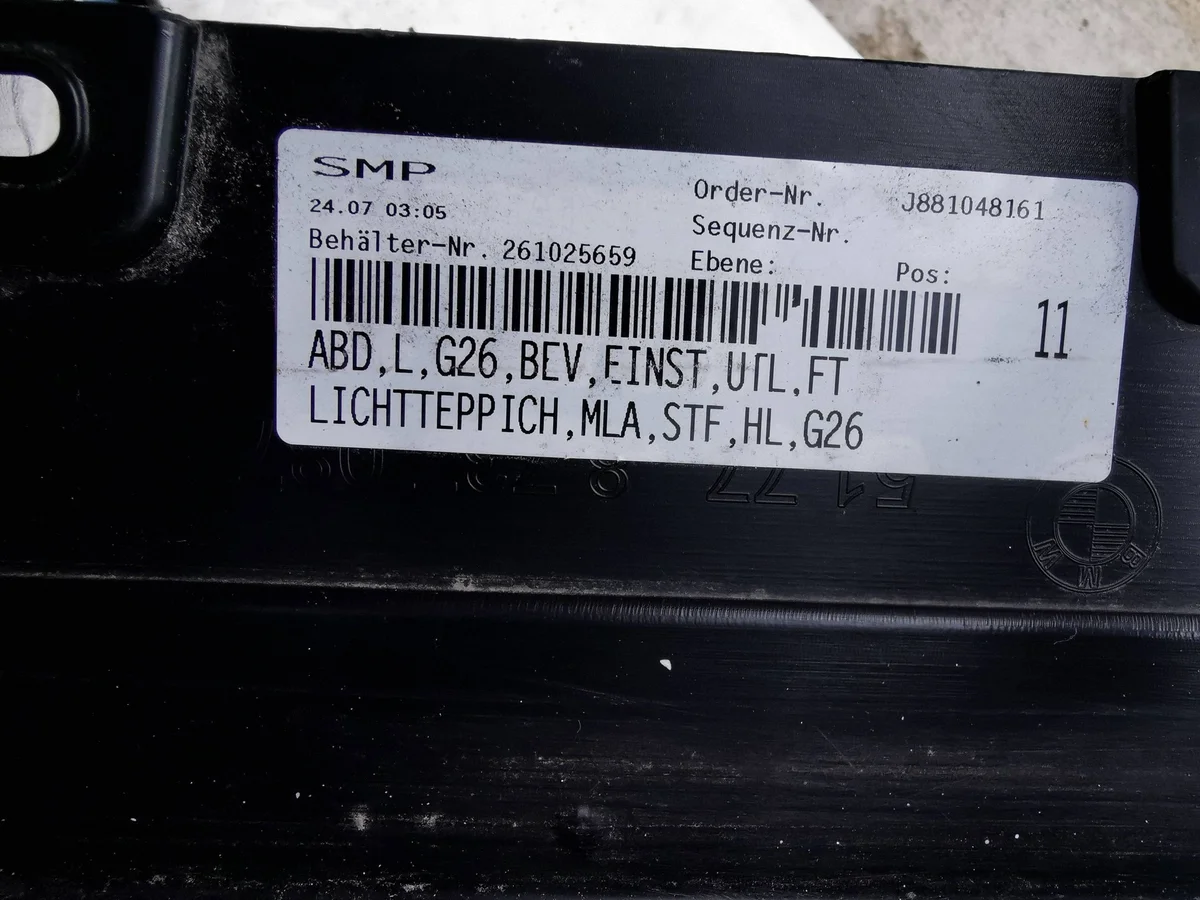 Afdekking dorpel binnen Rechts BMW i4 G26 5A36104FIO image 10