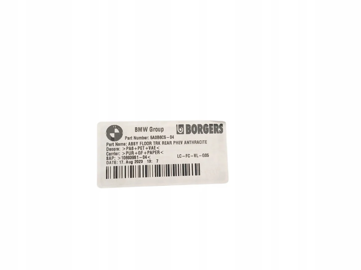 Tapete Bagageira BMW X5 G05 5A0B6C1