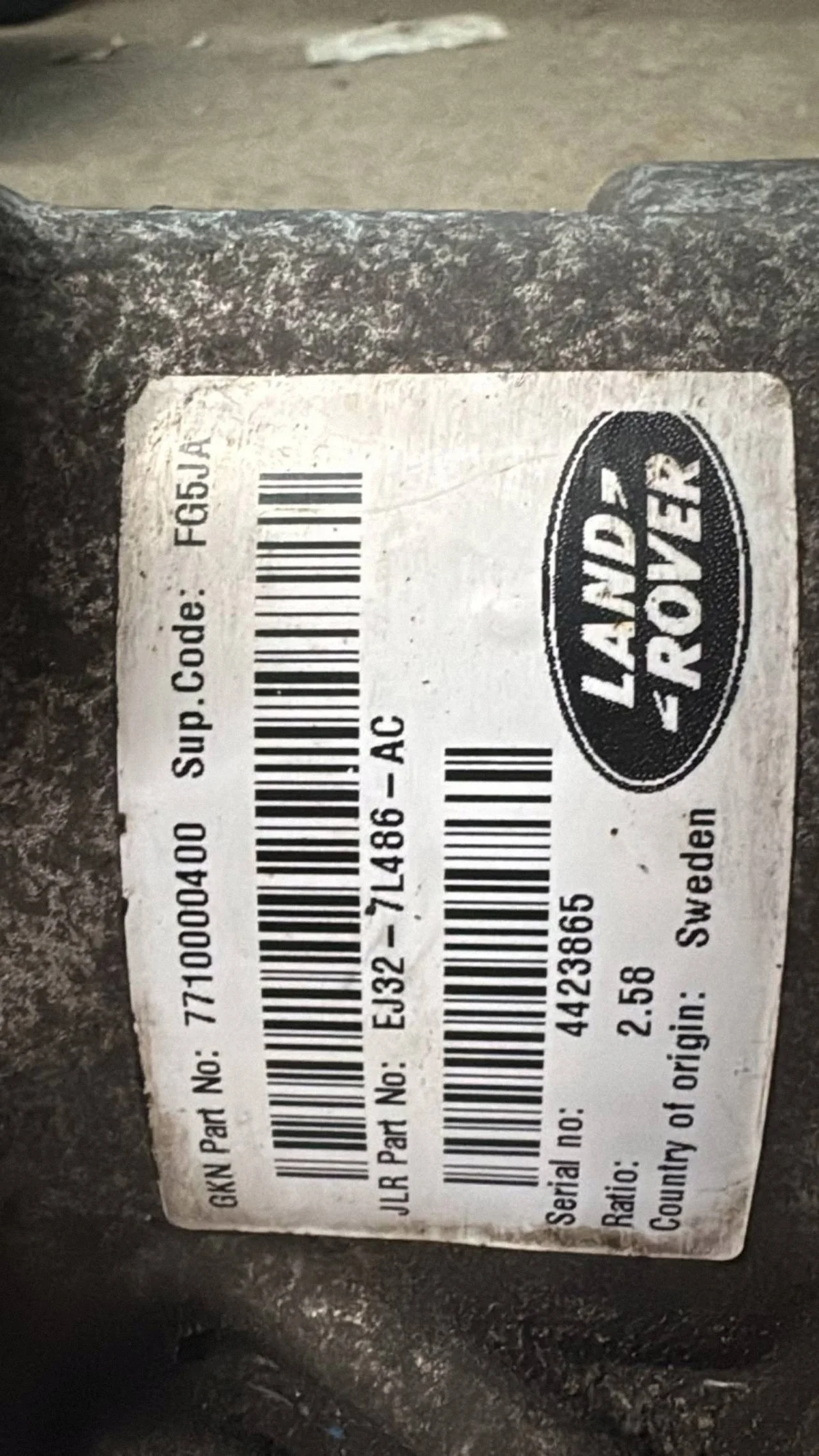 Land Rover Evoque Differential EJ327L486AC image 7