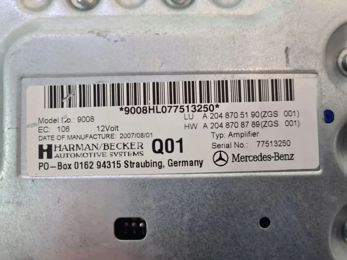 Verstärker Harman Becker Mercedes W204 QD-20260911-6D5C image 3