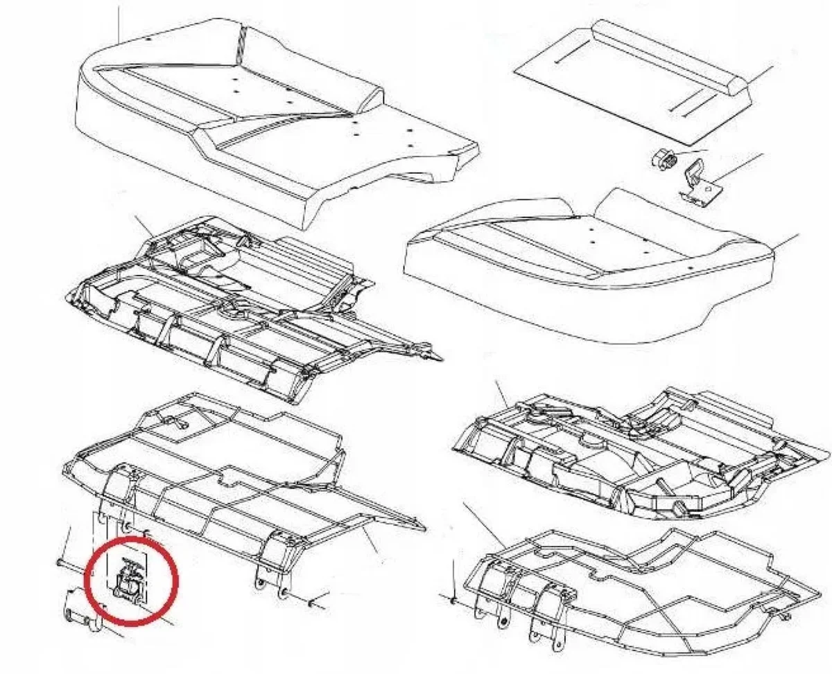 Opel Astra IV J Kombi Halterung Rücksitzbank image 3