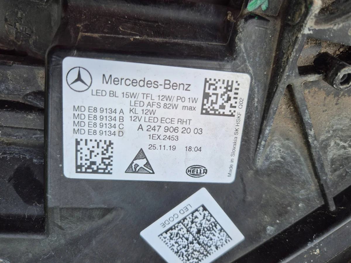 Farol Direito Mercedes Classe B W247 LED A2479062003 image 10