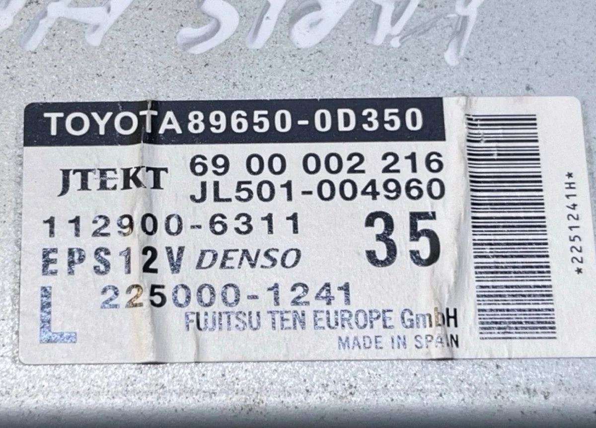 Modulo servosterzo Toyota Yaris 896500D350 image 9