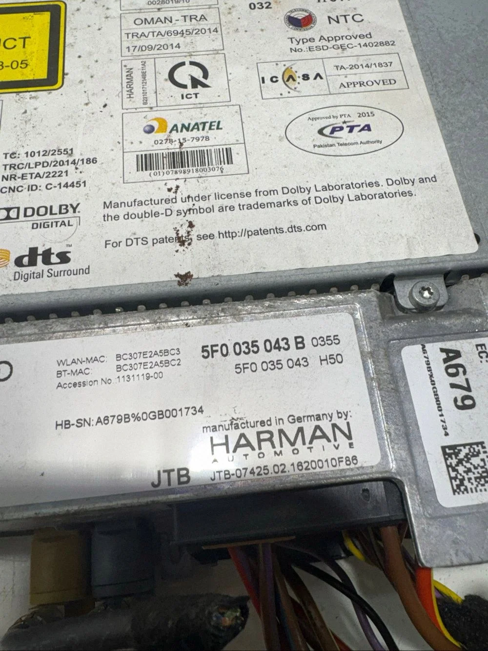 Seat Leon 5F CD/DVD 5F0035043B image 5