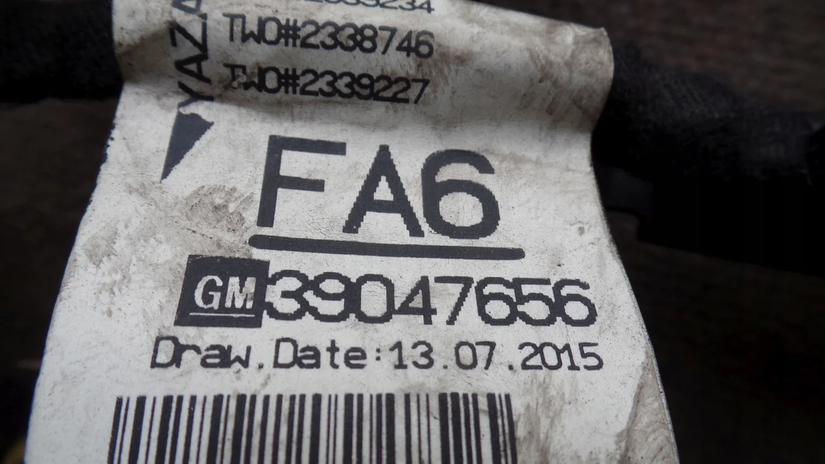 Cableado Motor Opel Astra K 39047656