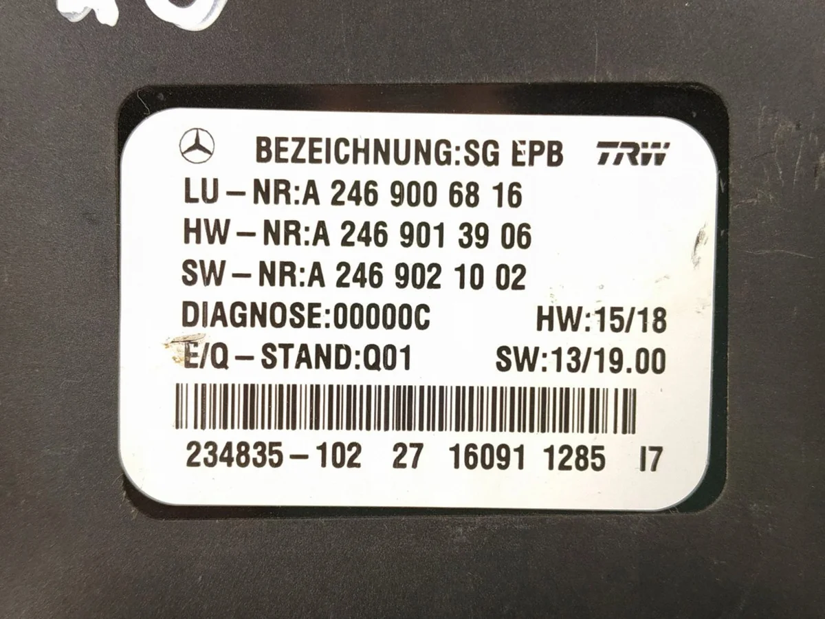 Unidade de Comando Travão de Mão Mercedes-Benz GLE A2469006816