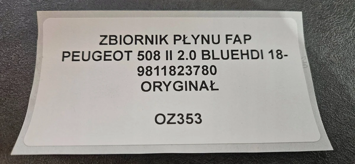 FAP-säiliö Peugeot 508 II 9811823780 image 8