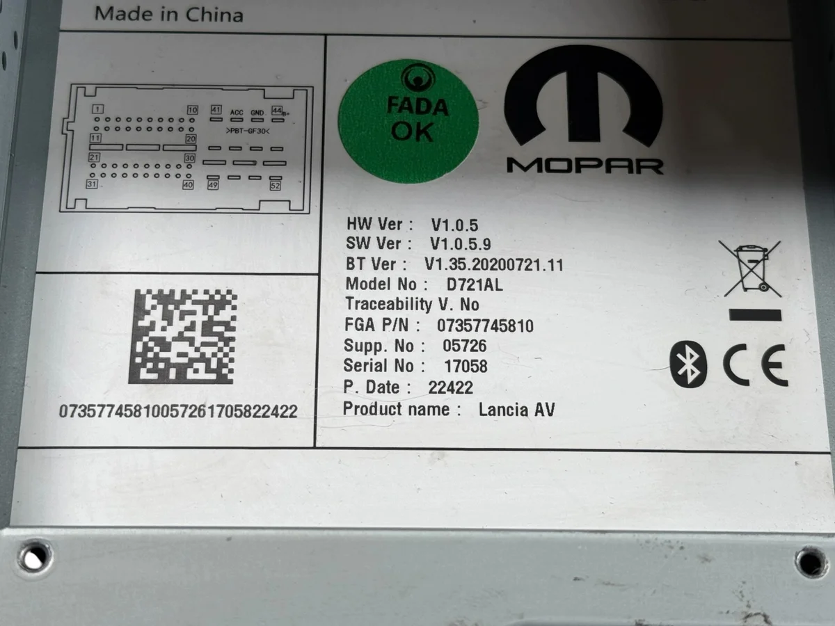 Radio Lancia Ypsilon 07357745810 image 6