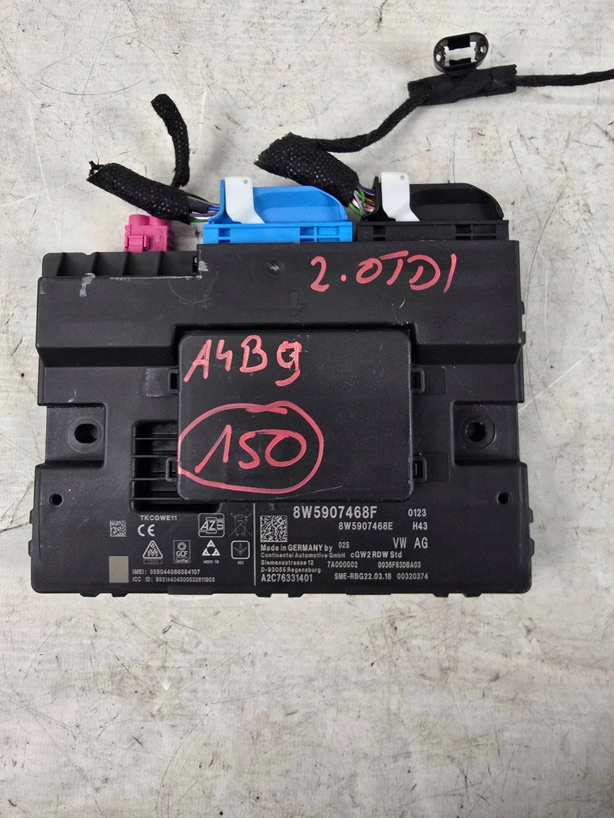 Gateway Control Unit Audi A4 B9 A5 8W 8W5907468F image 3