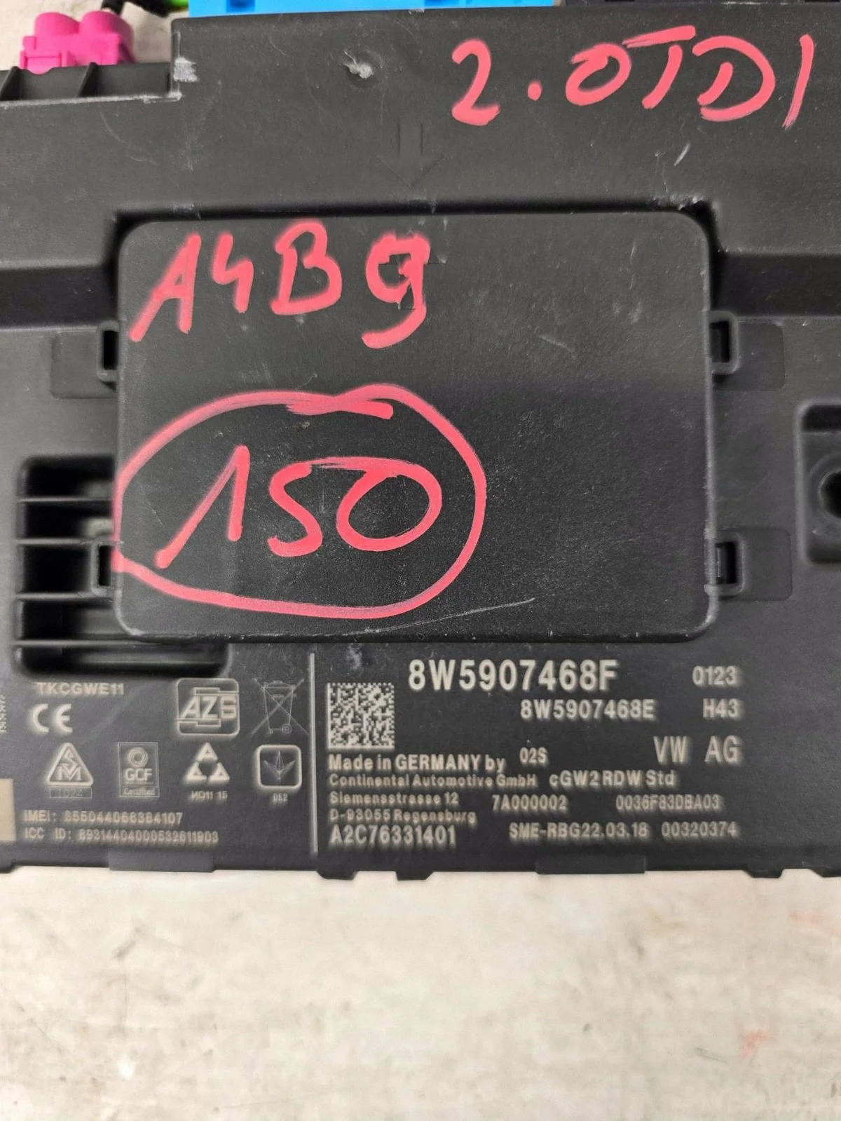 Gateway Control Unit Audi A4 B9 A5 8W 8W5907468F image 6
