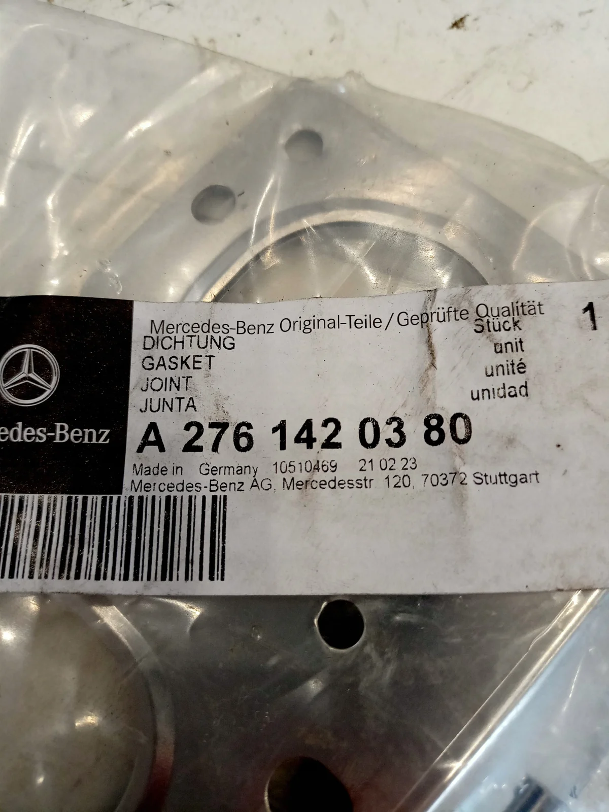 Mercedes M276 imusarjan tiiviste A2761420380 image 3